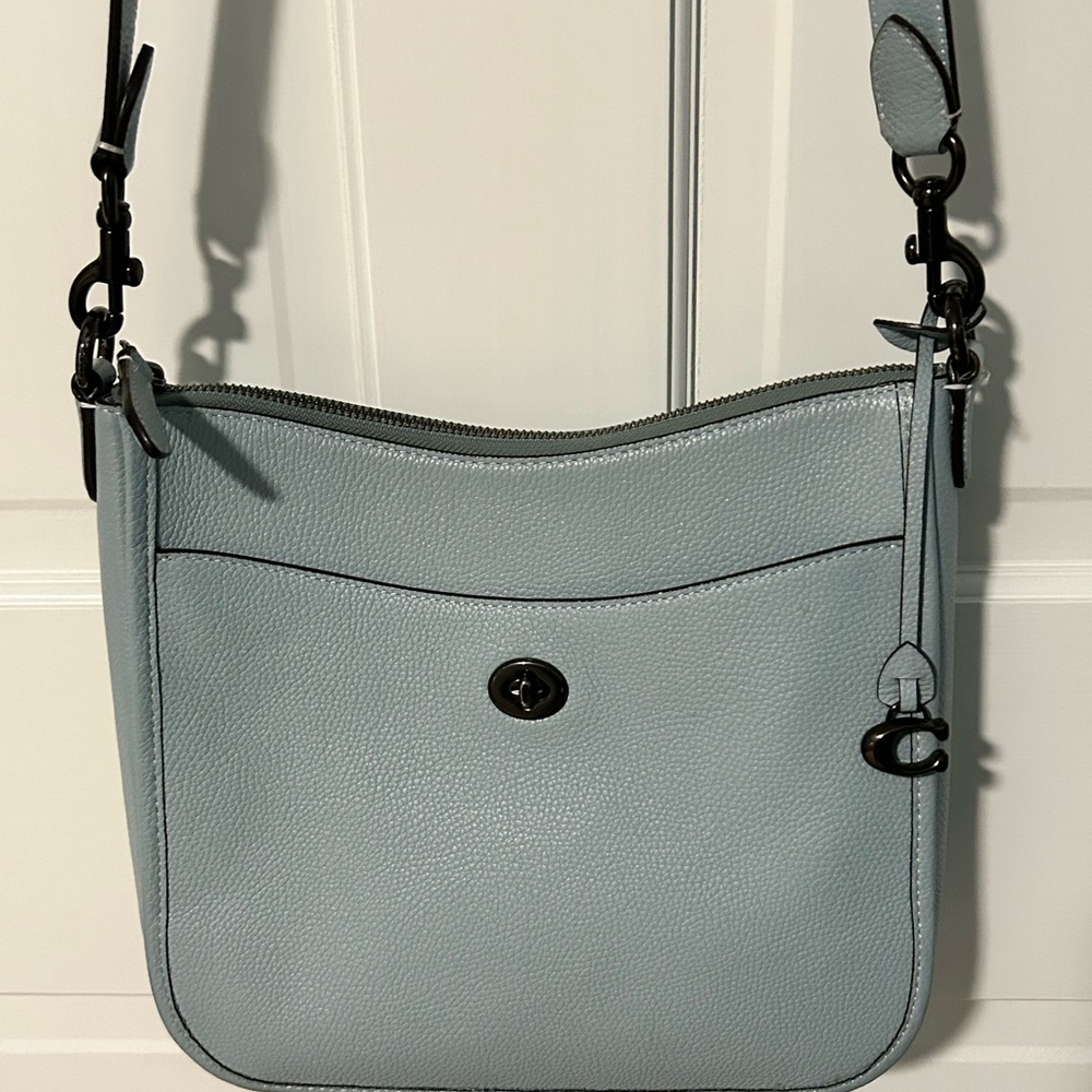 Coach cross body handbag in light blue